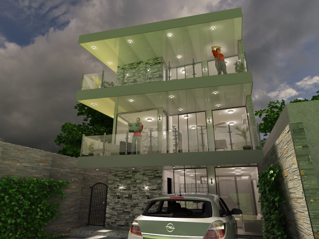 render casa tres pisos render de casa de tres pisos